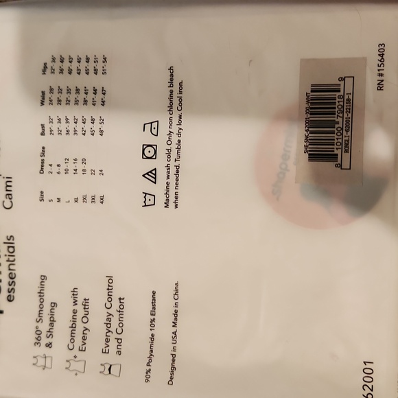 Shapermint WHITE Shapewear Camisole with Seamless Design SZ XXL NEW - Picture 4 of 4